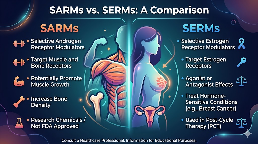 SARMs vs SERMs: Key Differences & Benefits Guide - MuscleChem